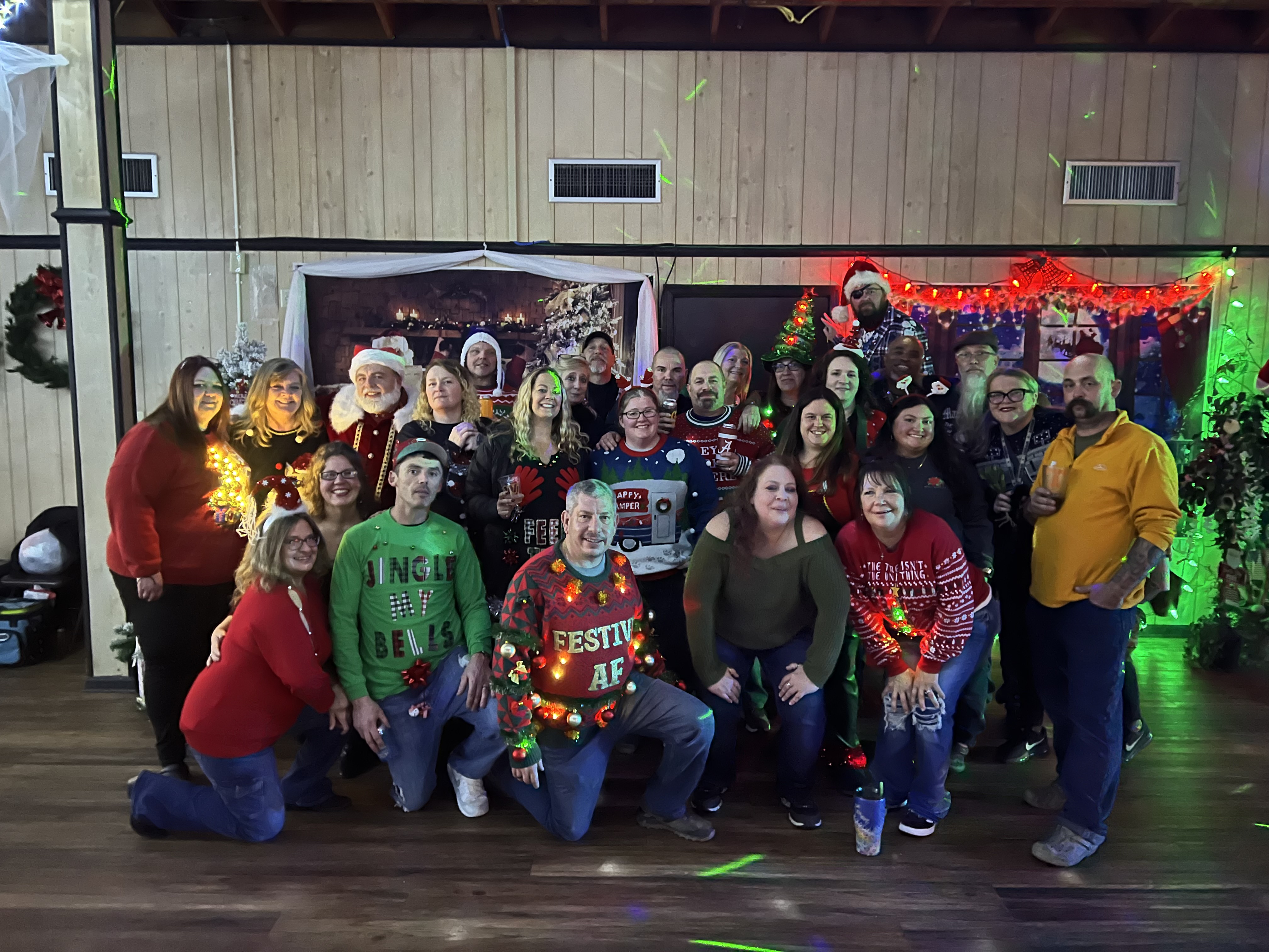 Christmas ugly sweater party at Indian Acres